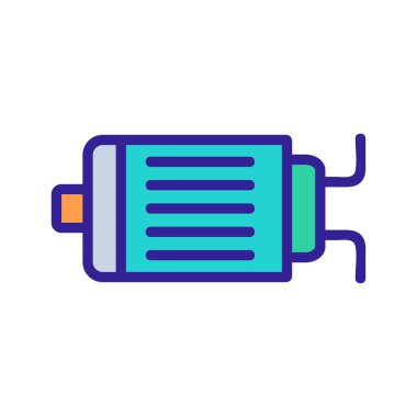 elektrik motor simgesi vektör çizimi çizimi