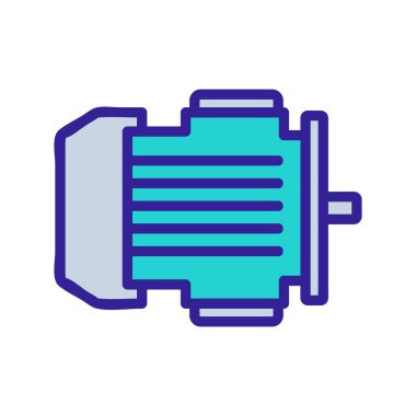 elektrik motor simgesi vektör çizimi çizimi