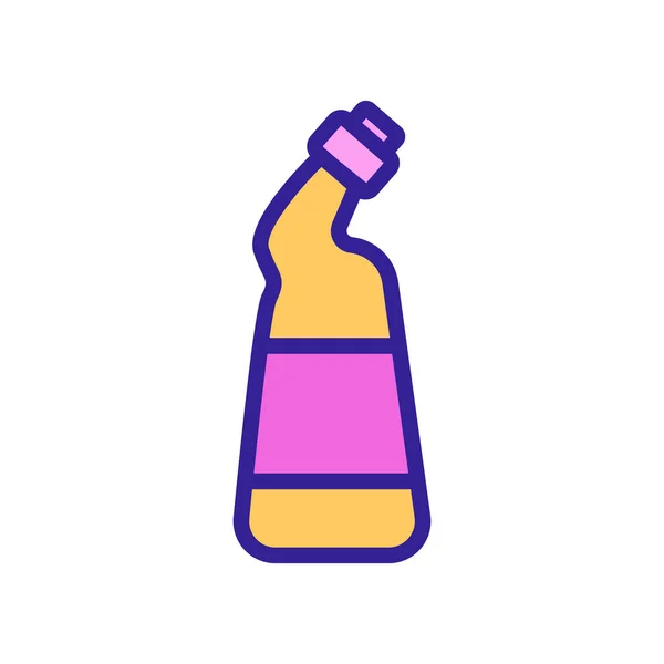 Spülmittel Flasche Symbol Vektor Umriss Illustration — Stockvektor