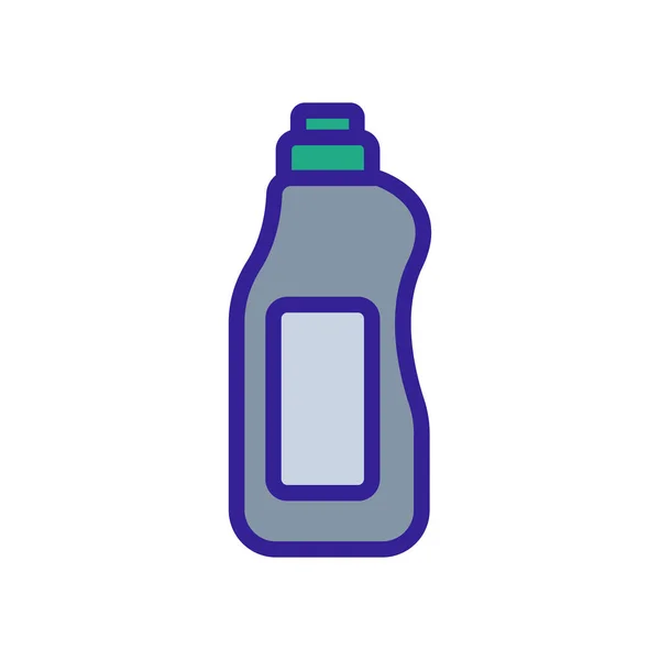 Detergente botella icono vector esquema ilustración — Archivo Imágenes Vectoriales