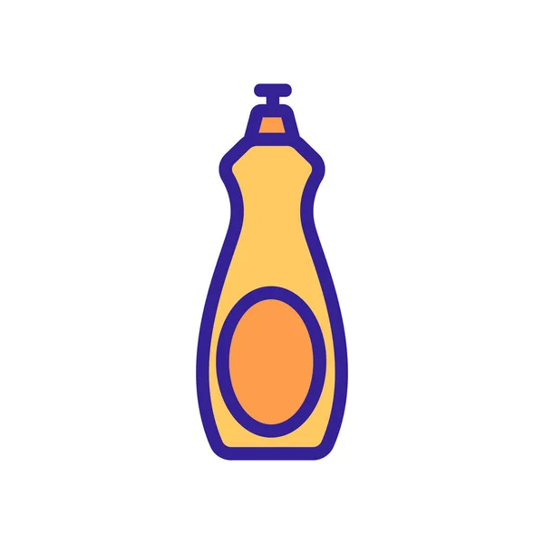 Limpieza líquido icono vector esquema ilustración — Vector de stock