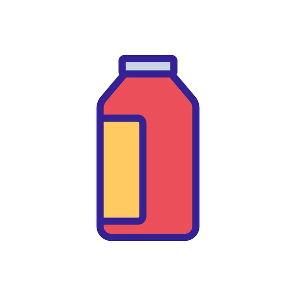 Detergent fles pictogram vector overzicht illustratie — Stockvector