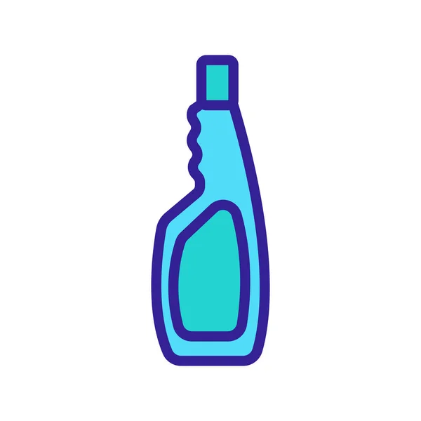 Detergent fles pictogram vector overzicht illustratie — Stockvector