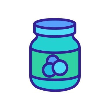 yaban mersini reçel ikonu vektör çizimi çizimi