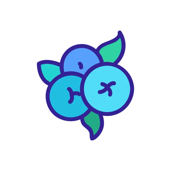Blaubeere Pflanze Symbol Vektor Umriss Illustration — Stockvektor