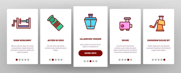 Спирализатор Кухонные Принадлежности Onboarding Icons Set Vector Кухонные Принадлежности Спирализатора — стоковый вектор