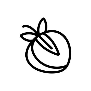 Çilek ikonu vektörünü kes. Çilek tabelalarını kes. izole edilmiş sınır sembolü çizimi