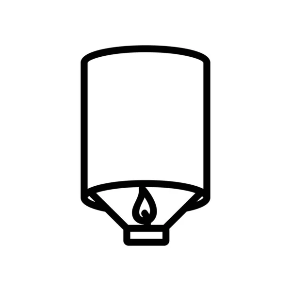 Brandende Lamp Icoon Vector Een Brandend Lampje Geïsoleerde Contoursymbool Illustratie — Stockvector