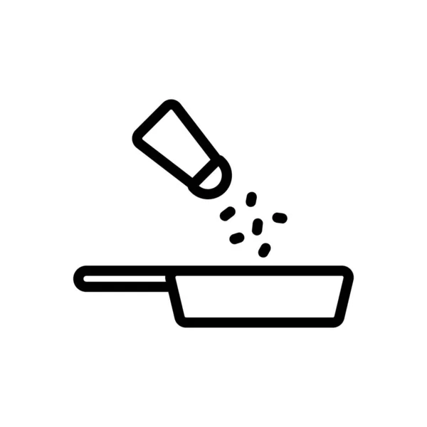 Salt Dish Pan Icon Vector Salt Dish Pan Sign Isolated — Stock Vector