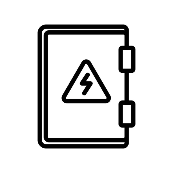 Beschermende Elektrische Schild Pictogram Vector Beschermend Elektrisch Schild Geïsoleerde Contoursymbool — Stockvector