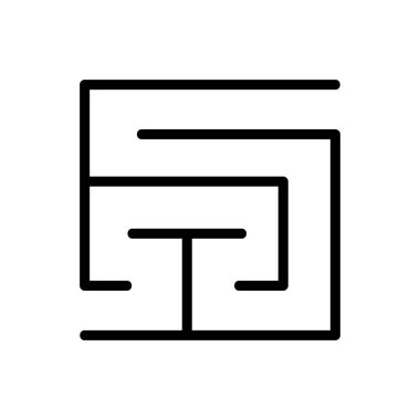 Brainteaser simge vektörü. Beyin geliştirici işareti. izole edilmiş sınır sembolü çizimi