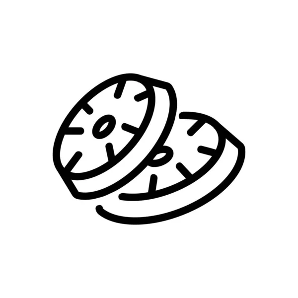 パイナップルリングのアイコンベクトル パイナップルリングのサインだ 孤立した輪郭記号図 — ストックベクタ