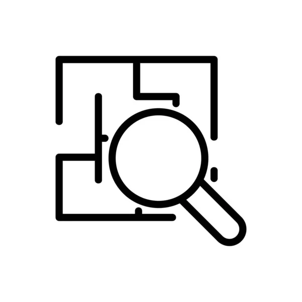 Search Solutions Maze Icon Vector Search Solutions Maze Sign Isolated — Stock Vector
