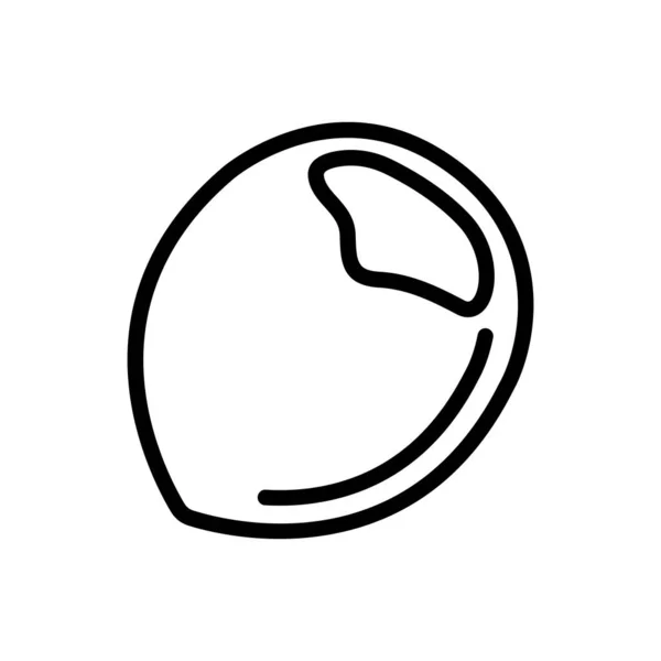 Icône Cacahuète Vecteur Pancarte Cacahuète Illustration Symbole Contour Isolé — Image vectorielle