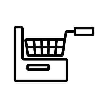 gaz derin fritöz ikonu vektörü. Gaz rengi fritöz işareti. izole edilmiş sınır sembolü çizimi