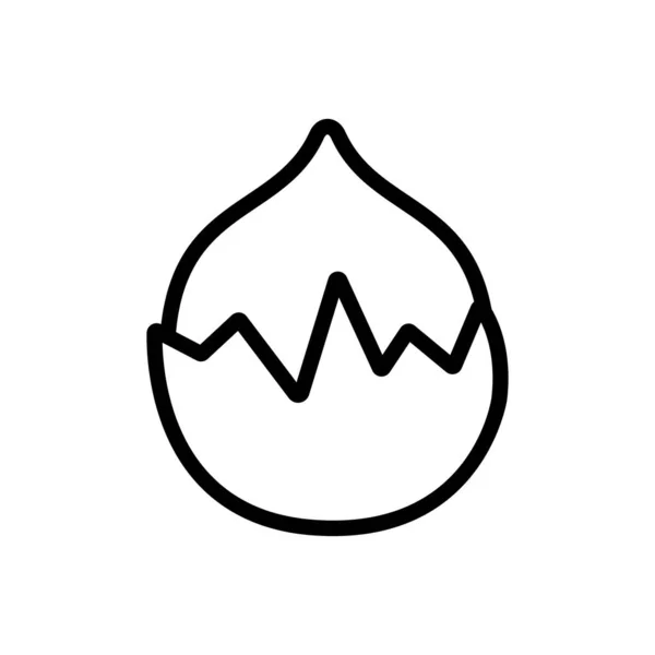 Vektor Ikony Lískových Ořechů Znamení Lískových Oříšků Izolovaný Symbol Obrysu — Stockový vektor