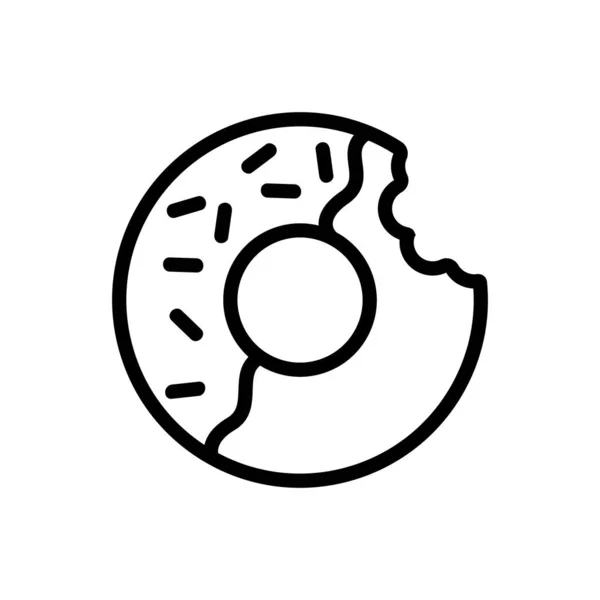 Наполовину Укушенный Пончик Наполовину Застекленный Вектор Иконок Наполовину Укушенный Пончик — стоковый вектор