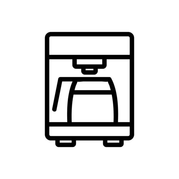 Professionelle Tropfkaffeemaschine Symbol Vektor Professionelle Tropfkaffeemaschine Schild Isolierte Kontursymboldarstellung — Stockvektor