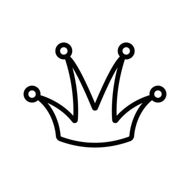 Taç simgesi vektörü. Taç işareti. izole edilmiş sınır sembolü çizimi