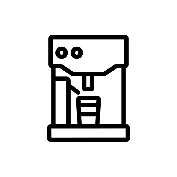 Koffiezetapparaat Met Papieren Beker Icoon Vector Koffiezetapparaat Met Papieren Bekerbord — Stockvector