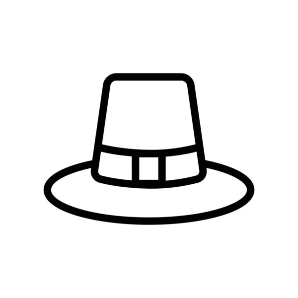 Caballero Sombrero Icono Vector Señal Caballero Sombrero Ilustración Símbolo Contorno — Vector de stock