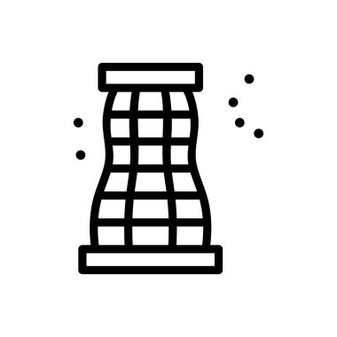 asma kapan ikonu vektörü. Asılı tuzak işareti. izole edilmiş sınır sembolü çizimi