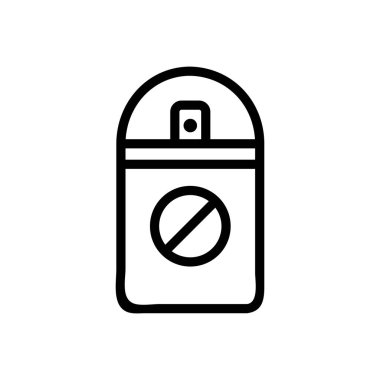 Böcek ikonu vektörüne karşı diklorvos. Böcek işaretine karşı diklorvolar. izole edilmiş sınır sembolü çizimi