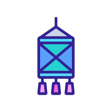 Budist fener ikon vektörü. Budist fener işareti. renk sembolü çizimi