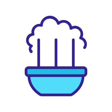 Meditasyon ikonu vektörü için yoga kasesi. Meditasyon işareti için yoga kasesi. renk sembolü çizimi