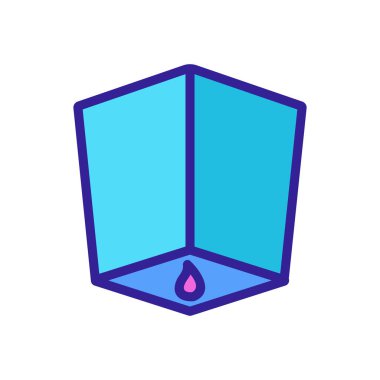 Kare hava feneri ikon vektörü. Kare hava feneri işareti. renk sembolü çizimi