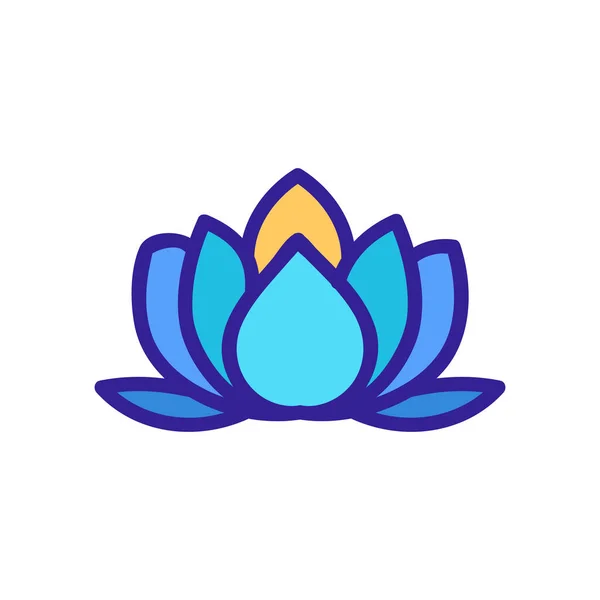 Lotus Fleur Symbole Icône Vecteur Symbole Fleur Lotus Signe Illustration — Image vectorielle