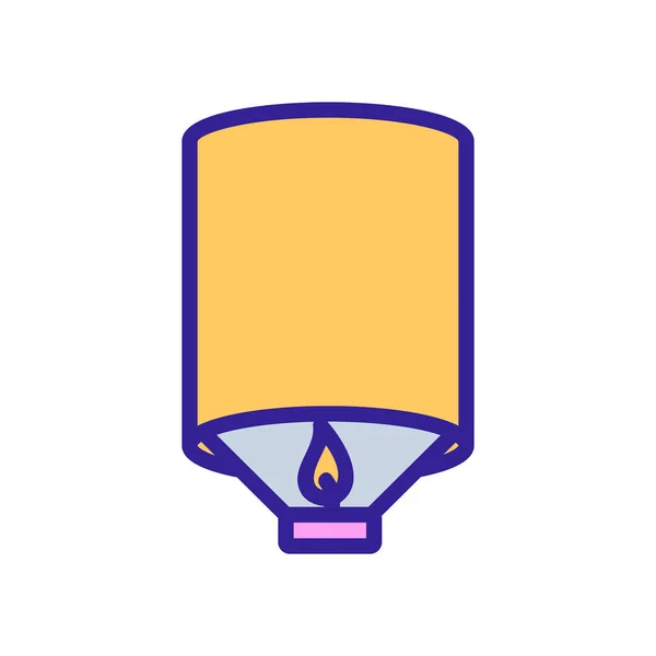 Brinnande Lampikon Vektor Brännande Lampskylt Färg Symbol Illustration — Stock vektor