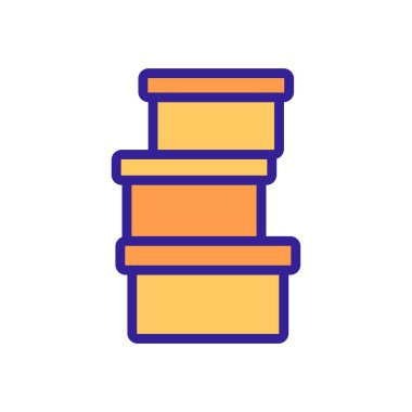 Ayakkabı kutuları ikon vektörü. Ayakkabı kutusu işareti. renk sembolü çizimi