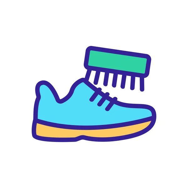 Чистка Обуви Иконка Вектор Чистка Обуви Знак Цветные Символы — стоковый вектор