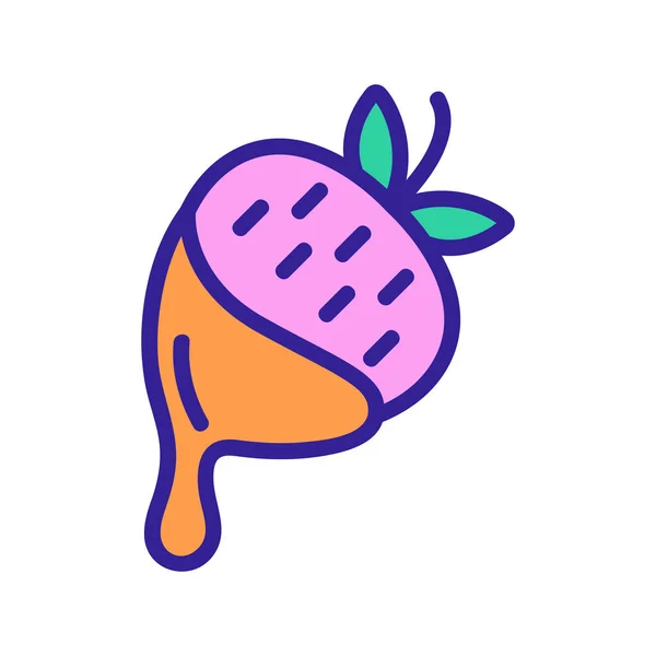 Chocolate Covered Strawberries Icon Vector Chocolate Covered Strawberries Sign Color Royalty Free Stock Vectors