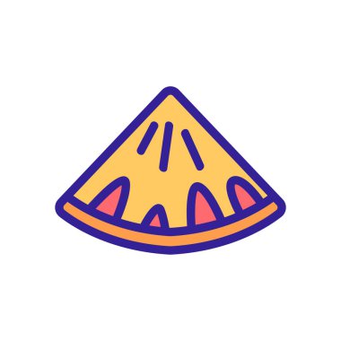 ananas üst görünüm ikon vektörü parçası. Ananaslı üst tabela parçası. renk sembolü çizimi