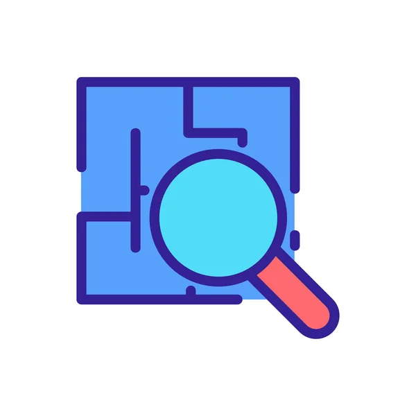 Search Solutions Maze Icon Vector Search Solutions Maze Sign Color — Stock Vector