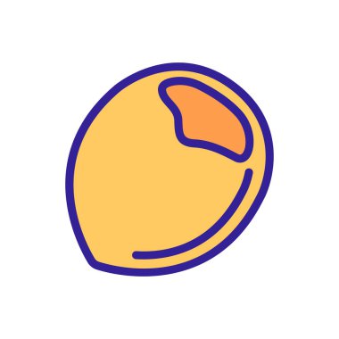 fıstık ikonu vektörü. Fıstık işareti. renk sembolü çizimi