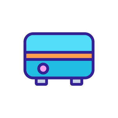 Kapalı fritöz ikonu vektörü. Kapalı tabela. renk sembolü çizimi