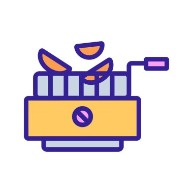 Simge vektörünü kızartma ızgarası. Kızartma işareti için ızgara. renk sembolü çizimi