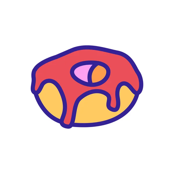 Вектор Значка Пончика Знак Пончик Цветные Символы — стоковый вектор