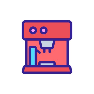 Kahve makinesi ikon vektörü. Kahve makinesi işareti. renk sembolü çizimi