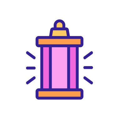 Elektrik ampulü ikon vektörü. Elektrik lambası tabelası. renk sembolü çizimi