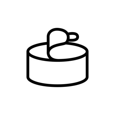 Yarı açık bakır kutu ikon vektörü. Yarı açık bakır imza atabilir. izole edilmiş sınır sembolü çizimi