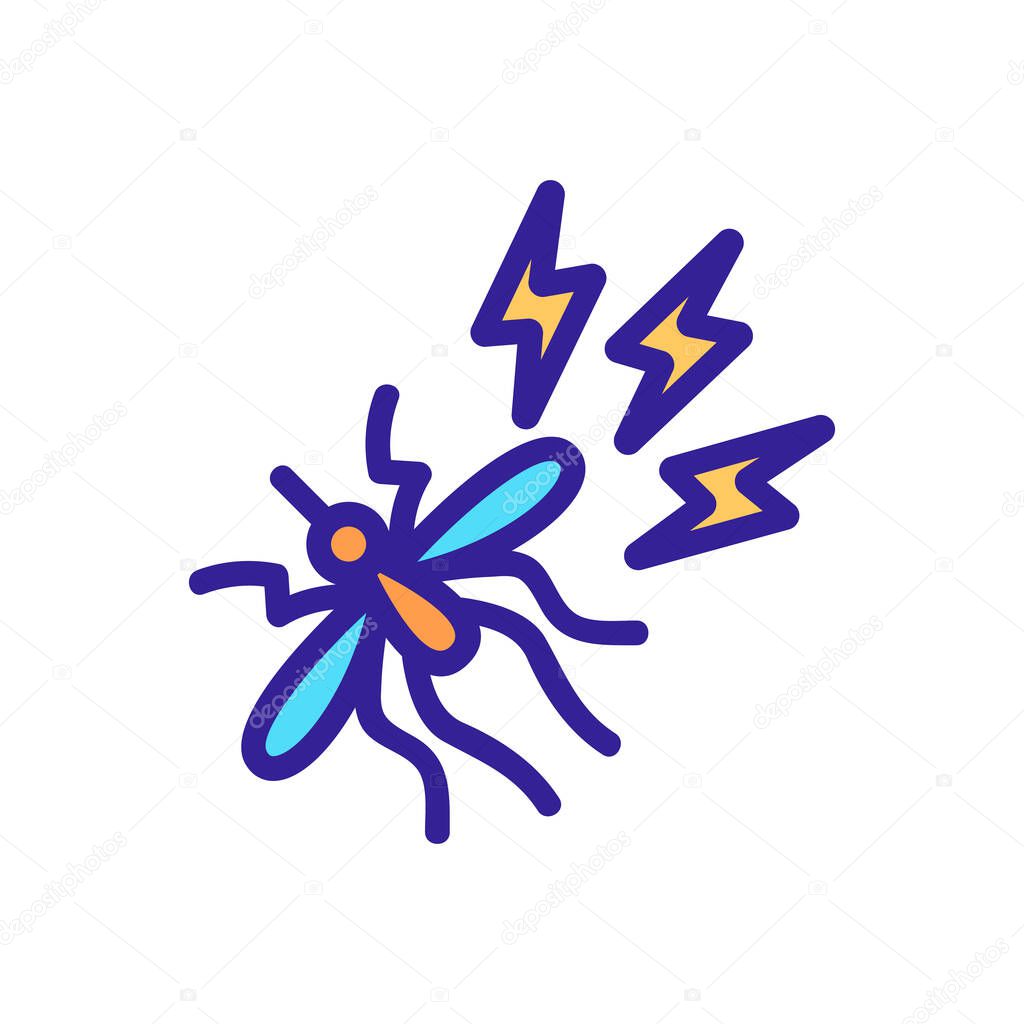 target on mosquito icon vector. target on mosquito sign. color symbol illustration