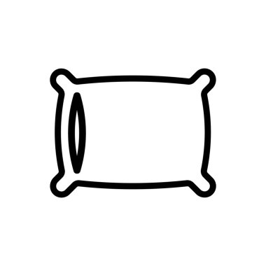 fermuar ikon vektörlü yastık. fermuar işaretli yastık yastığı. izole edilmiş sınır sembolü çizimi