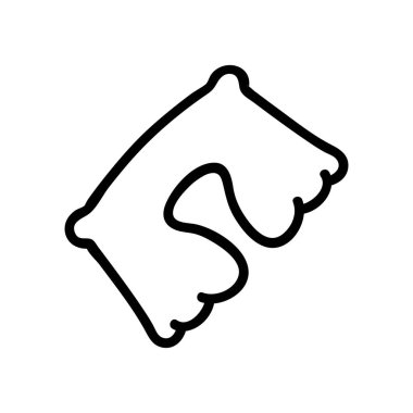 Ortopedik yastık ikonu vektörü. Ortopedik yastık işareti. izole edilmiş sınır sembolü çizimi