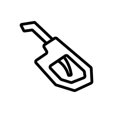 yuvarlak kabza ikon vektörü. Yuvarlak kabza tabancası işareti. izole edilmiş sınır sembolü çizimi