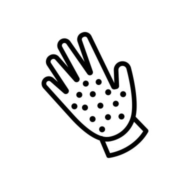 Koruyucu eldiven ikon vektörü. Koruyucu eldiven işareti. izole edilmiş sınır sembolü çizimi