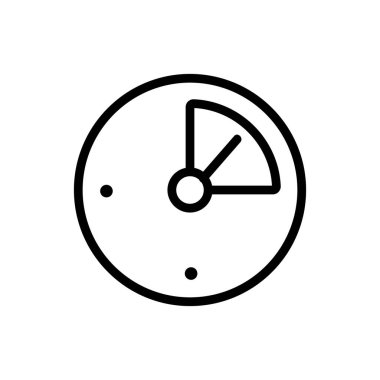 Sıcaklık göstergesi simge vektörü. Sıcaklık göstergesi işareti. izole edilmiş sınır sembolü çizimi